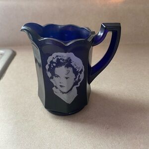 Vintage Shirley Temple Cobalt Blue
Glass Creamer Pitcher